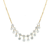 Double Row Diamond Drop Necklace